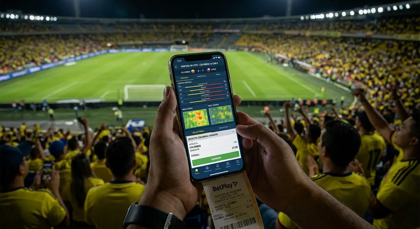 Apuestas deportivas de fútbol en Colombia Pantalla de fútbol con interfaz de análisis deportivo en Colombia