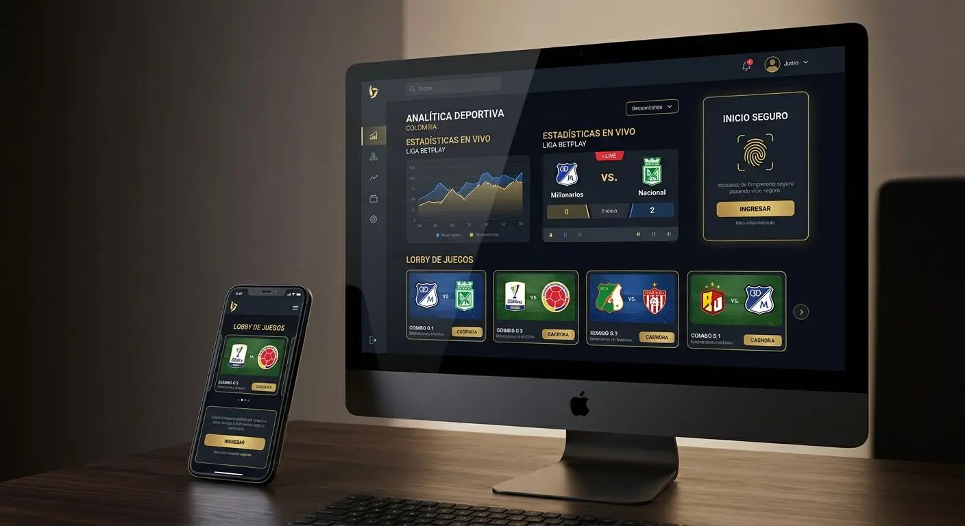 Plataforma online para usuarios colombianos Interfaz general de plataforma online orientada a usuarios de Colombia